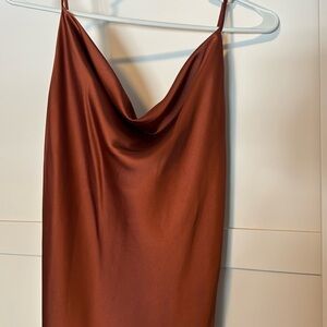 Brunt Orange Slip Dress